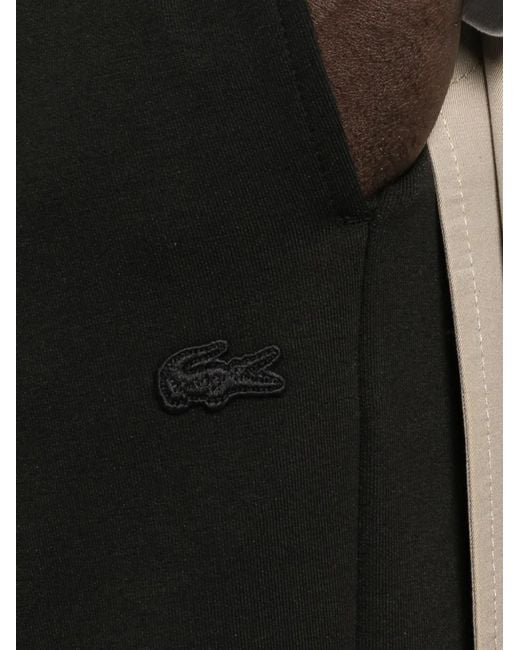 Lacoste Black Fitted Jersey Track Pants for men