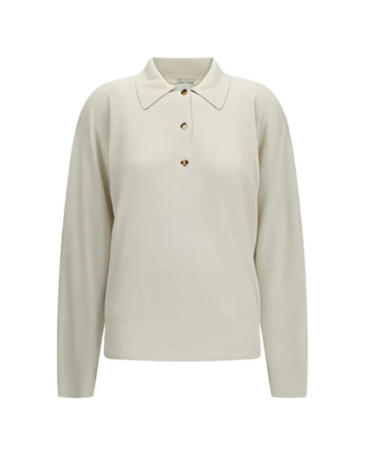 Calvin Klein White Helga Button-Up Polo Top