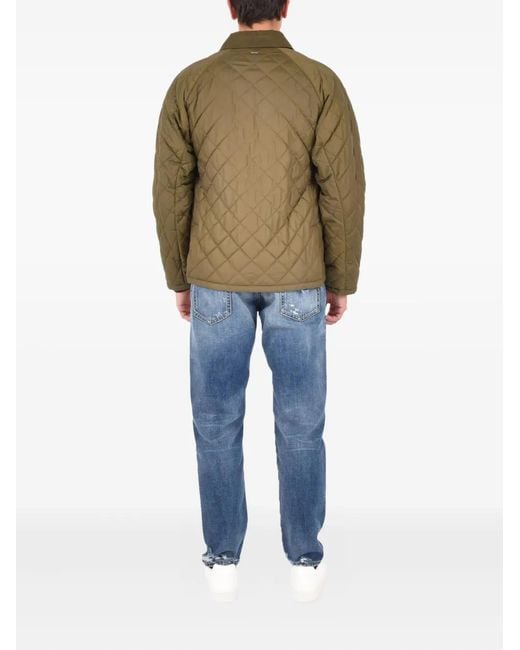 Herno Green Quilted Pocket Jacket for men