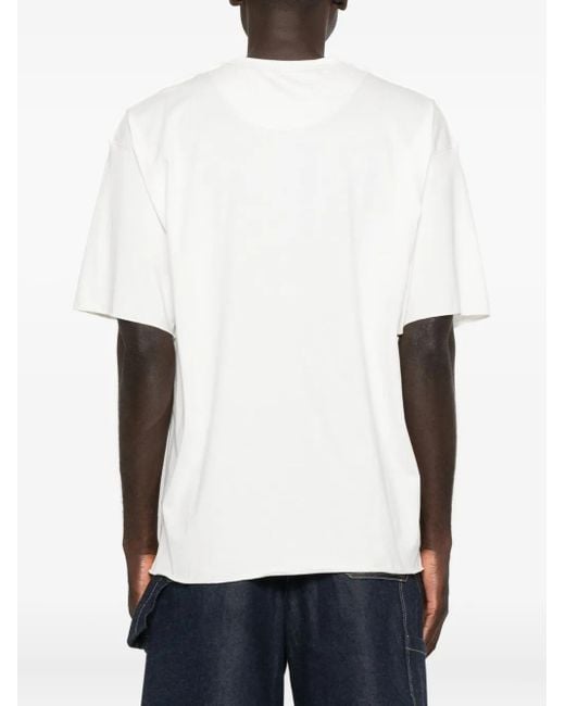 DIESEL White Logo Tee for men