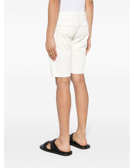 Dolce & Gabbana Knielange Jeans-Shorts in White für Herren