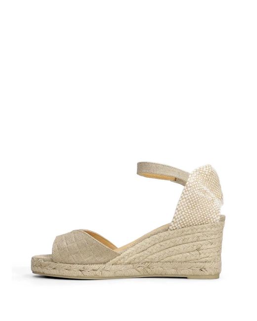 Castaner Natural Blaudi Buckle-Fastening Wedge Sandals
