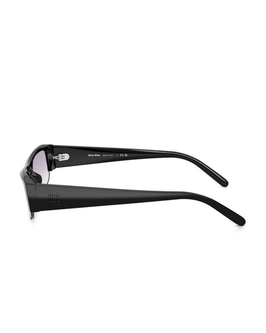 Miu Miu Black B07S Rectangle-Frame Sunglasses