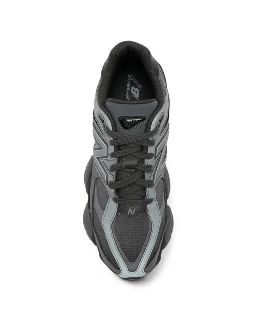New Balance Gray 9060 Panelled Mesh Sneakers