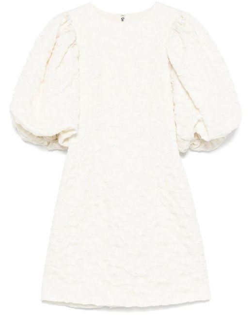 ROTATE BIRGER CHRISTENSEN White Jacquard Mini Dress
