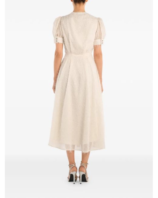 POST MERIDIEM White Buttoned Midi Dress
