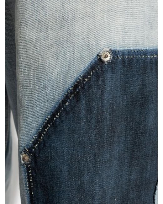 Balenciaga Blue Patchwork Panel Jeans