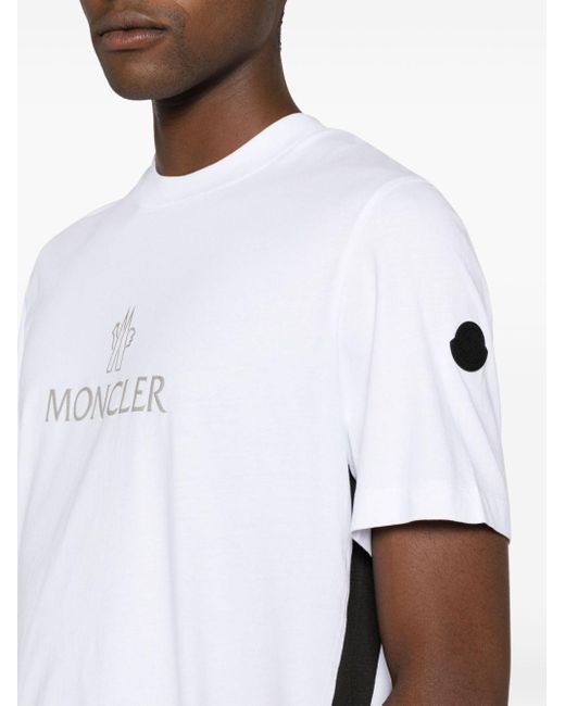 メンズ Moncler ロゴ Tシャツ White