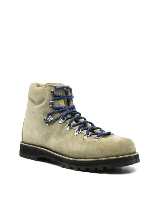 Diemme Green Lace-Up Suede Boots for men