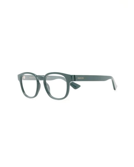 Gucci Blue Square-Frame Optical Glasses for men