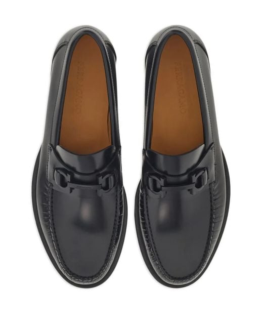 Ferragamo Black Leather Shoes for men