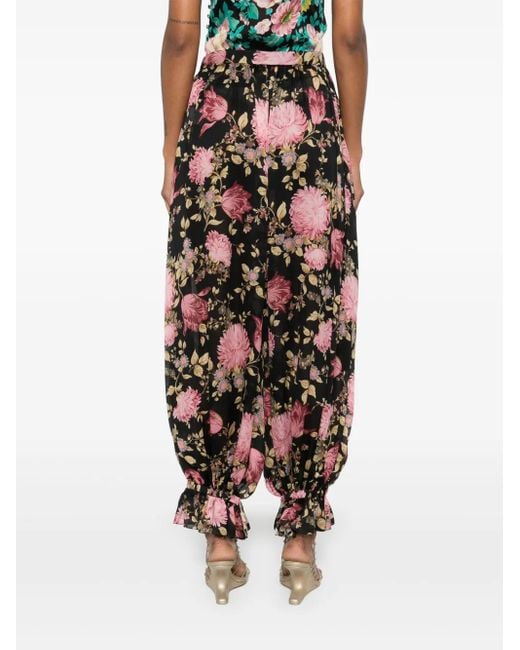 Chloé Broek Met Bloemvlak in het Black