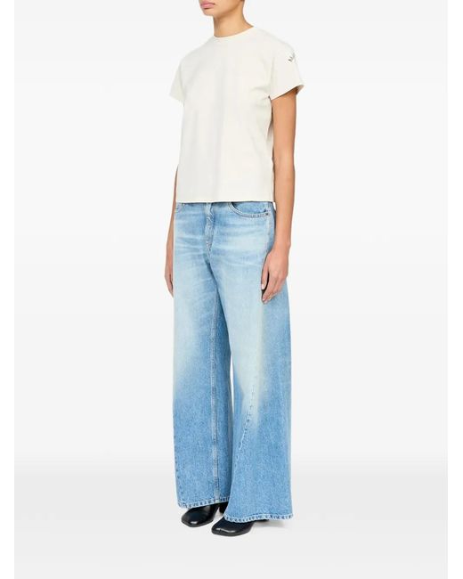 MM6 by Maison Margiela White Mannequin-Print Cotton Jersey T-Shirt