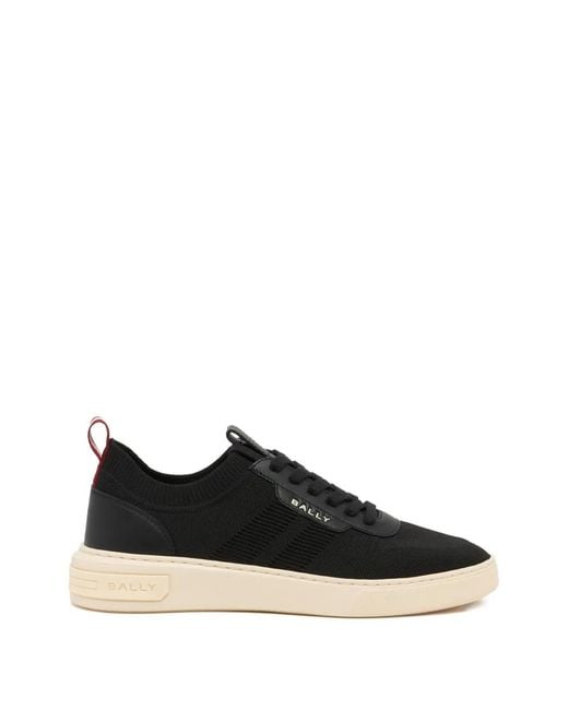 Bally Black Logo-Motif Panelled Sneakers for men