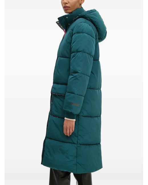Paul Smith Green Hooded Quilted Coat