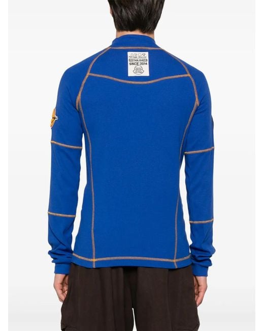 Moncler Blue Patch-Detail T-Shirt
