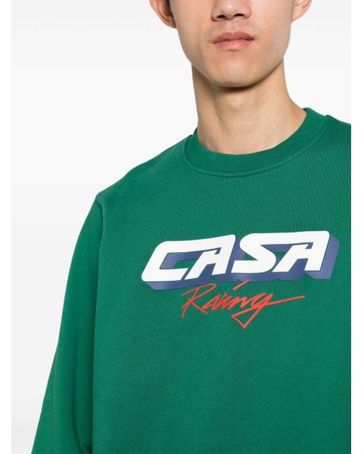 Casablancabrand Green Casa Racing 3d Cotton Sweatshirt for men
