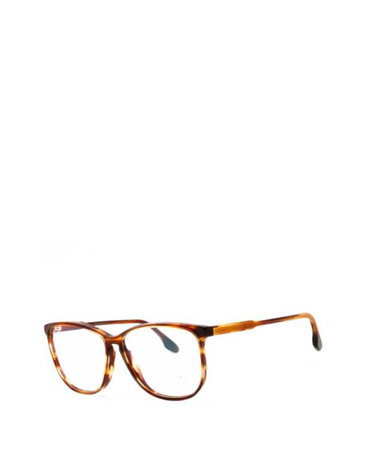 Victoria Beckham Brown Tortoiseshell-Pattern Glasses