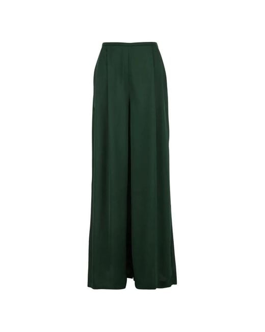 Norma Kamali Green Elasticated Palazzo Pants