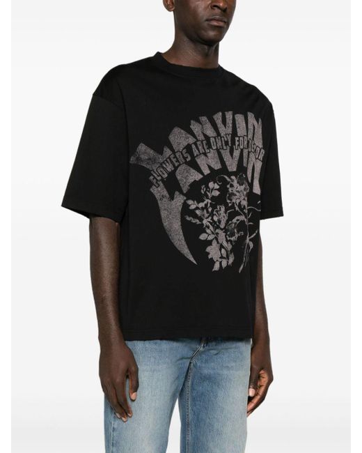T-shirt New Future à imprimé graphique Lanvin en coloris Black