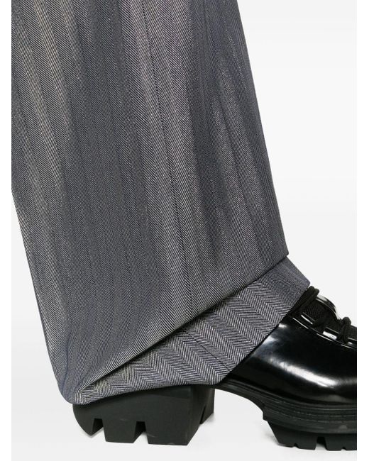 Pantalon de tailleur à motif de chevrons Coperni en coloris Gray