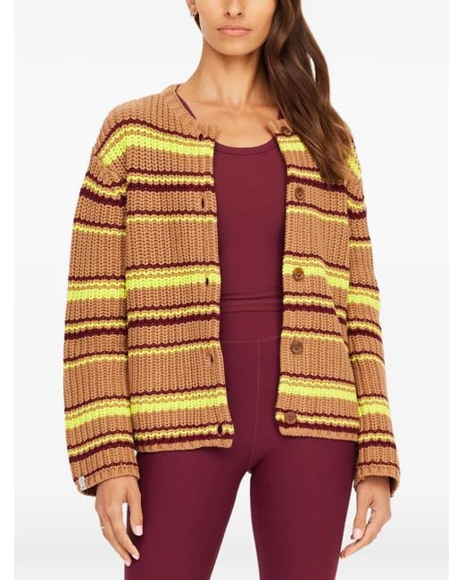 The Upside Natural Bendetta Striped Cardigan