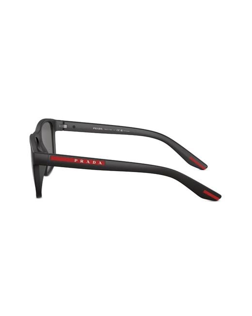 Prada Gray Round-Frame Sunglasses for men
