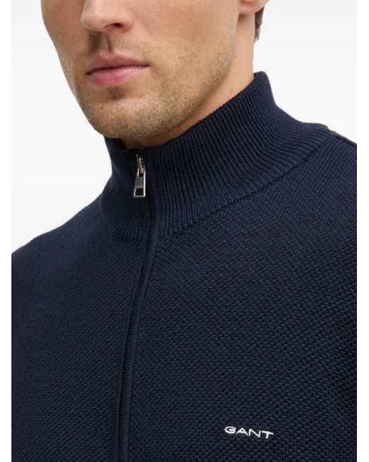 Gant Cardigan Mit Reißverschluss in Blue für Herren