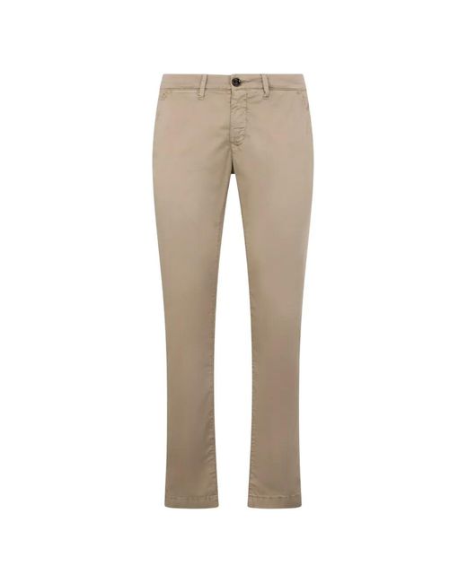 Moorer Natural Button Trousers for men