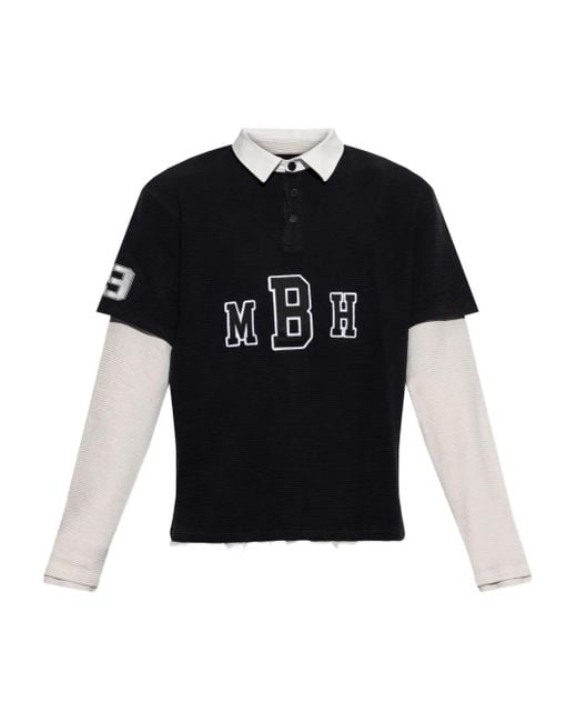 M I S B H V Black T-Shirts And Polos for men