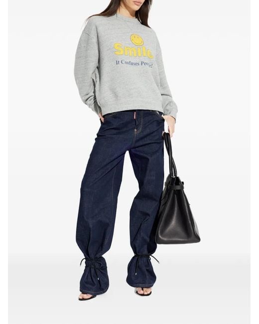DSquared² White Printed Sweatshirt