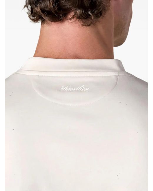 Aurélien White Logo-Embroidered T-Shirt