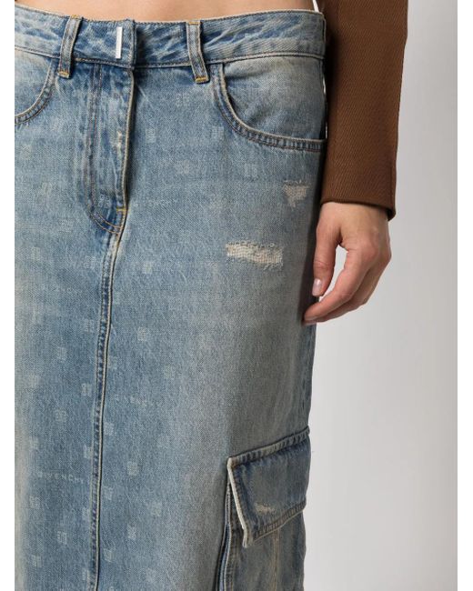 Givenchy Denim Rok in het Blue