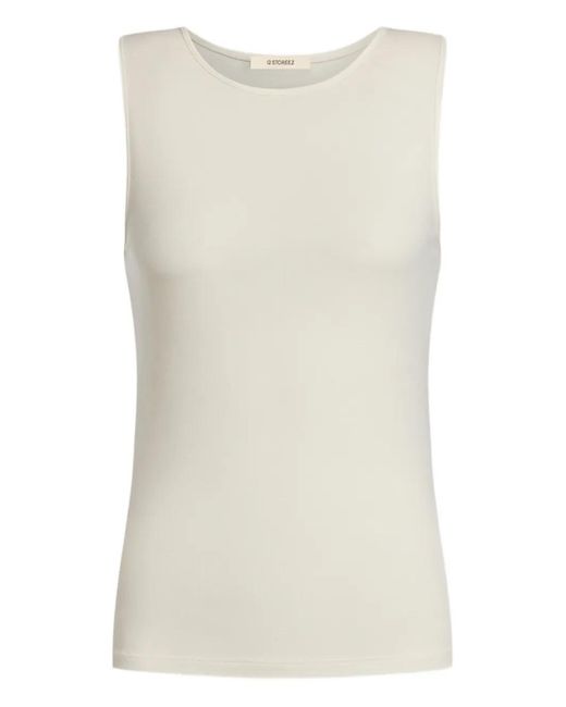 12 STOREEZ Natural Sleeveless Tank Top