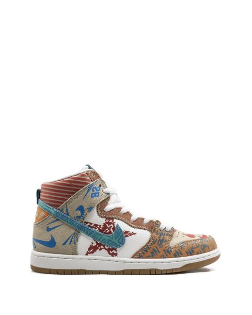 Nike Multicolor Sb Zoom Dunk High Premium "What The Dunk '17" Sneakers for men