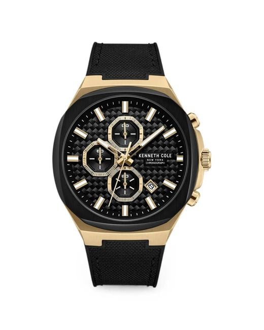 Kenneth Cole Black Round-Face .5Mm Watch for men