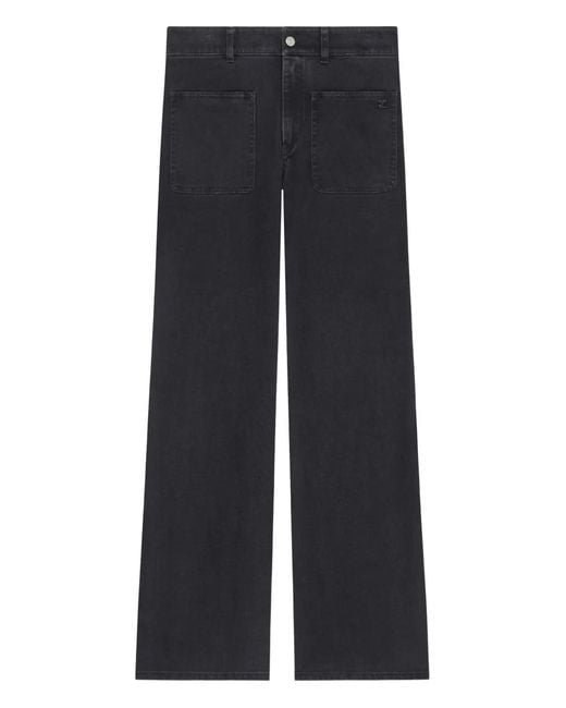 Courreges Blue Button-Fastening Pocket Jeans for men