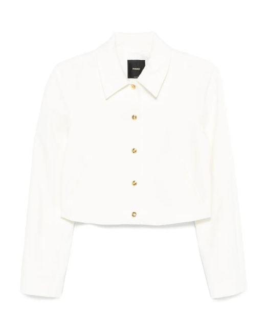 Chaqueta corta con botones Pinko de color White
