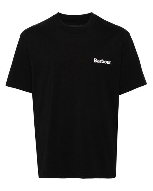 Barbour Katoenen T-shirt in het Black voor heren