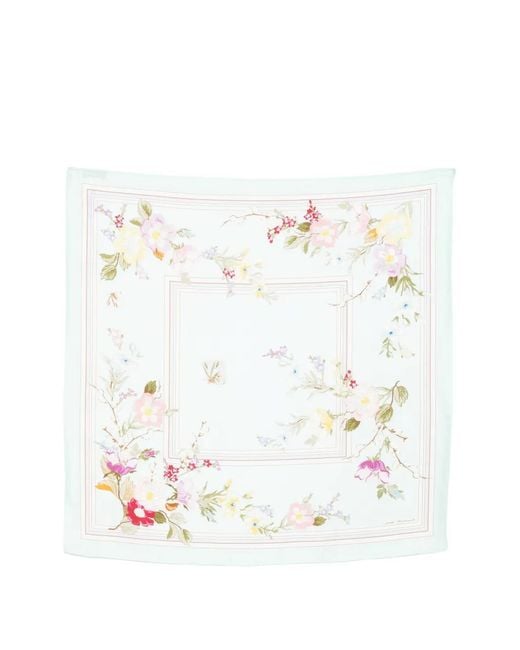 Self-Portrait White Floral Scarf