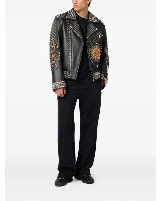 Philipp Plein Black Pantalon De Jogging À Lien De Resserrage for men