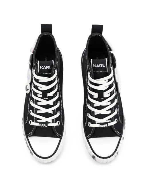 Karl Lagerfeld White Kampus Max Badge-Embellished Sneakers