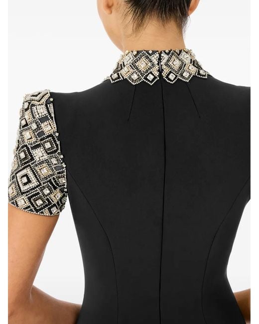 Jenny Packham Black Pricile Embellished Maxi Dress