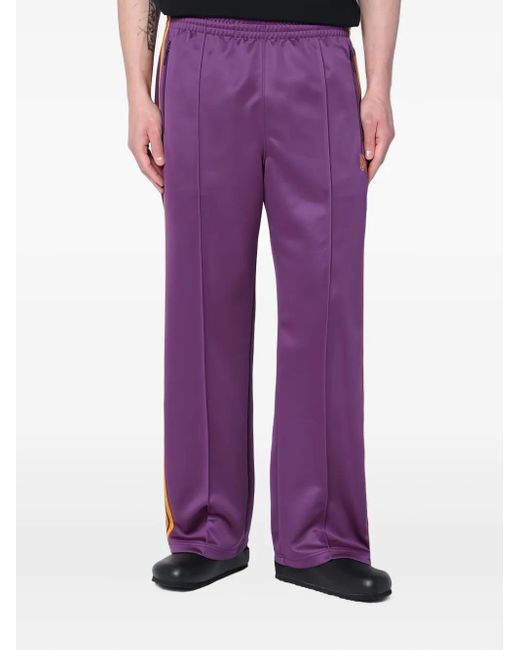 Needles Purple Butterfly-Embroidered Track Pants for men