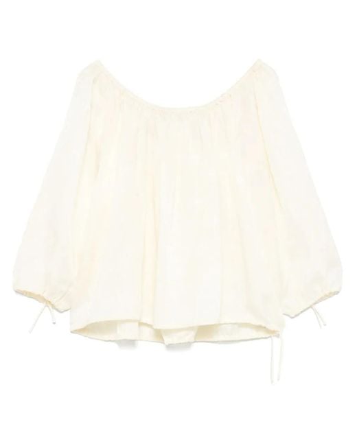 Pink Natural Off-Shouder Blouse