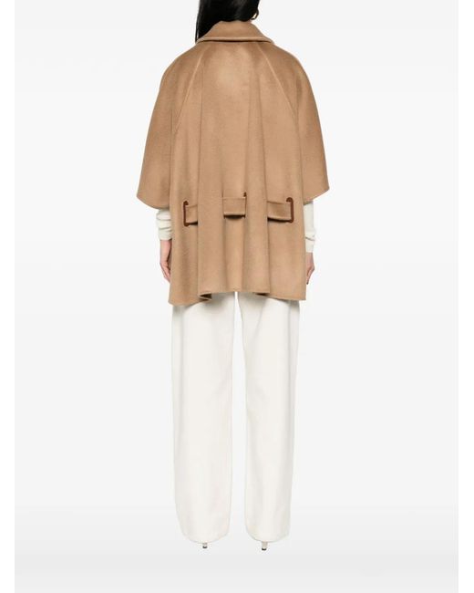 Max Mara Natural Mxagocce Buttoned Coat