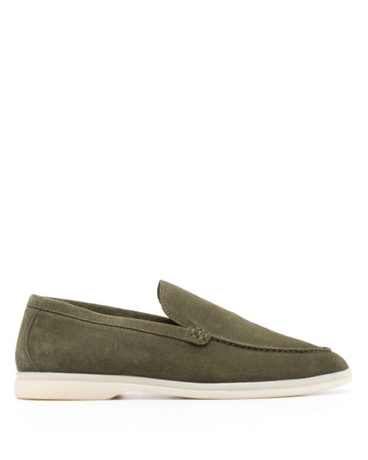 Scarosso Green Ludovico Suede Loafers for men