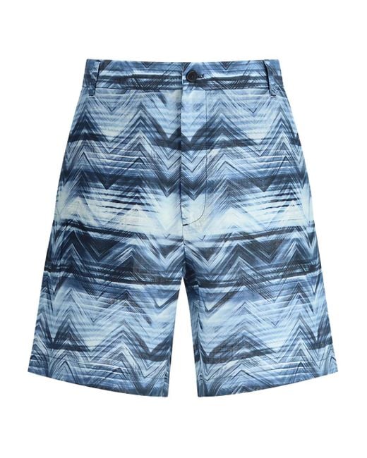 Missoni Shorts Mit Zickzack-Print in Blue für Herren