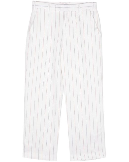 Pantalon court Emma à rayures PT Torino en coloris White
