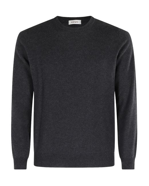 メンズ Kangra ラウンドネック カシミアセーター Black